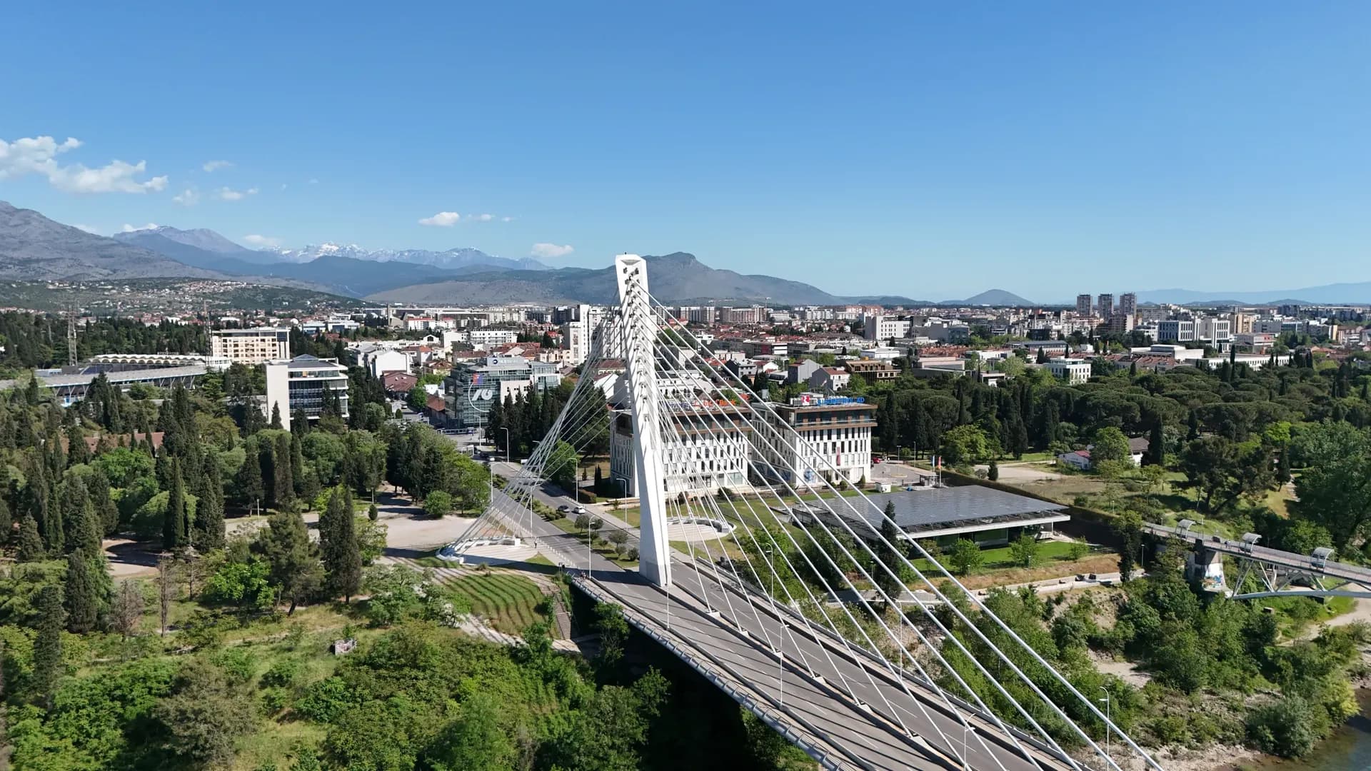 Millenium - Aerial view of Podgorica's landmark