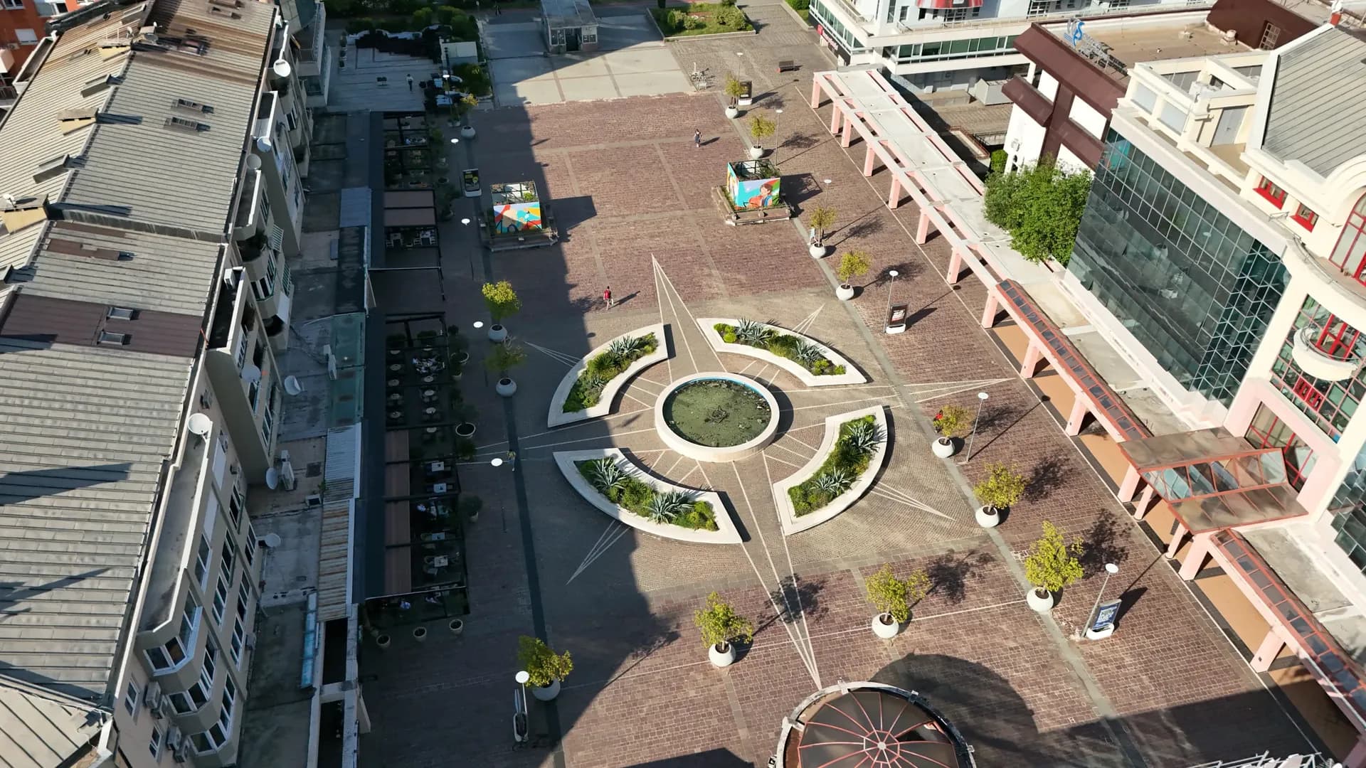 Bird's eye view of Roman square